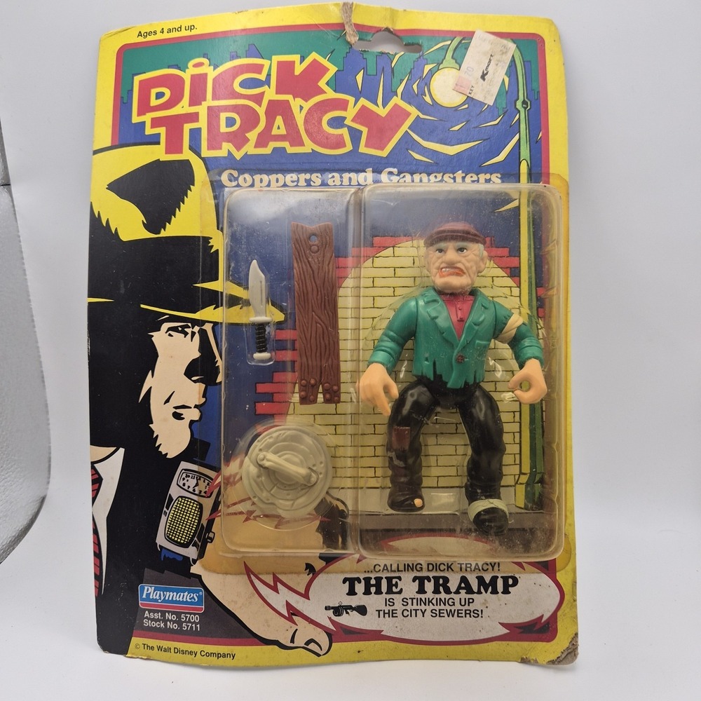 Vintage 1990 Dick Tracy Steve The Tramp Action Figure Playmates MOC Sealed